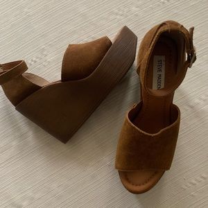 Steve Madden Wedge Heels Brown Caramel Size 8